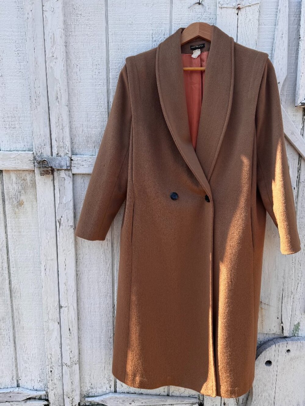 Vintage Jules Miller New York Camel Long Coat | Made in USA